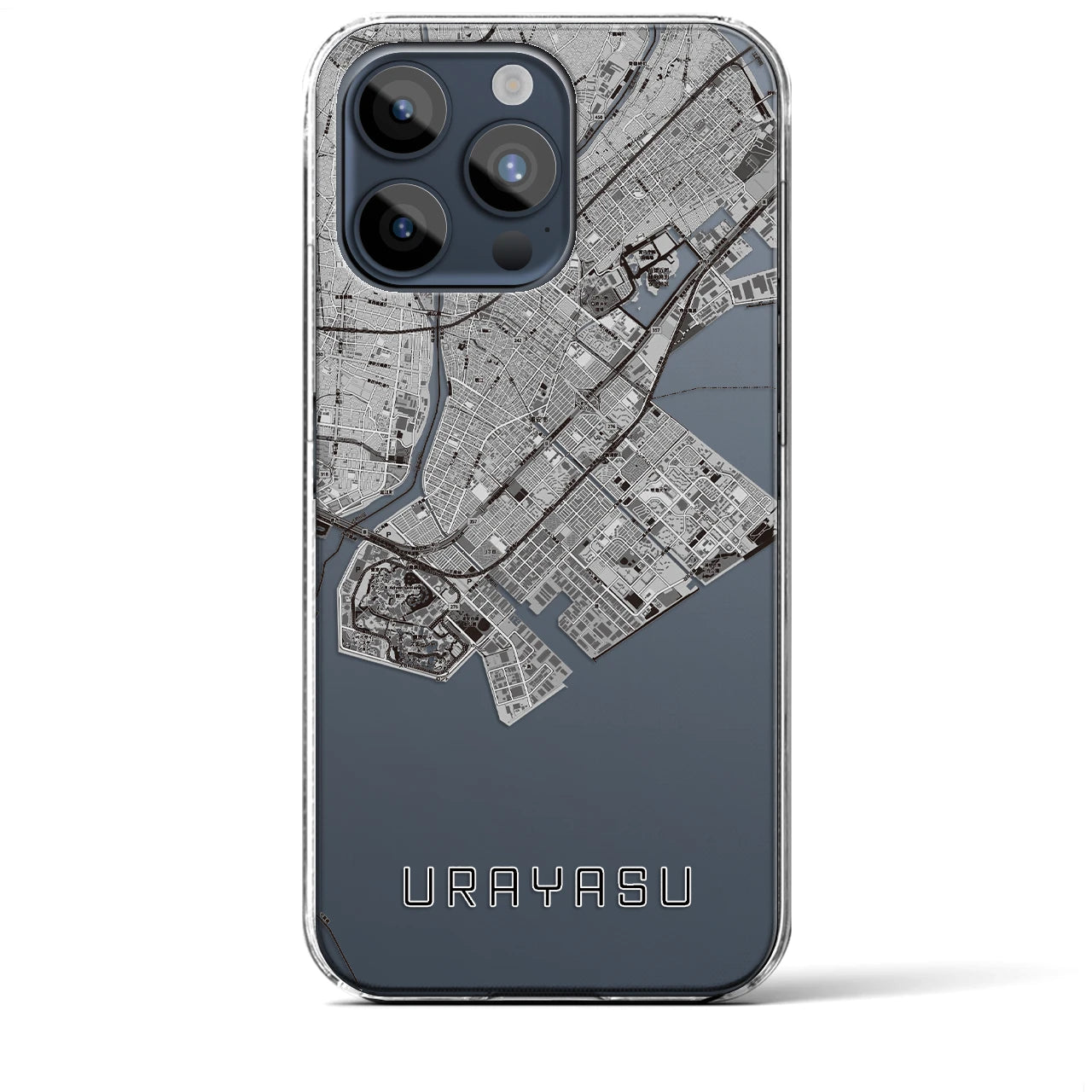 【浦安2(千葉県)】地図柄iPhoneケース(クリアタイプ)