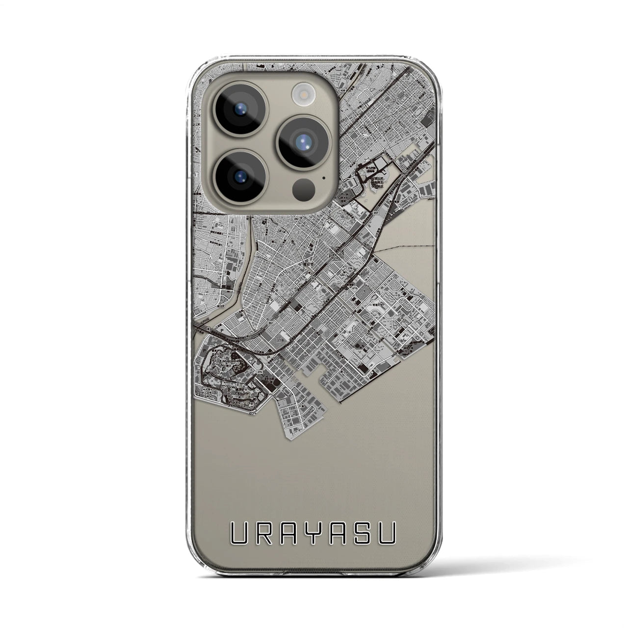 【浦安2(千葉県)】地図柄iPhoneケース(クリアタイプ)