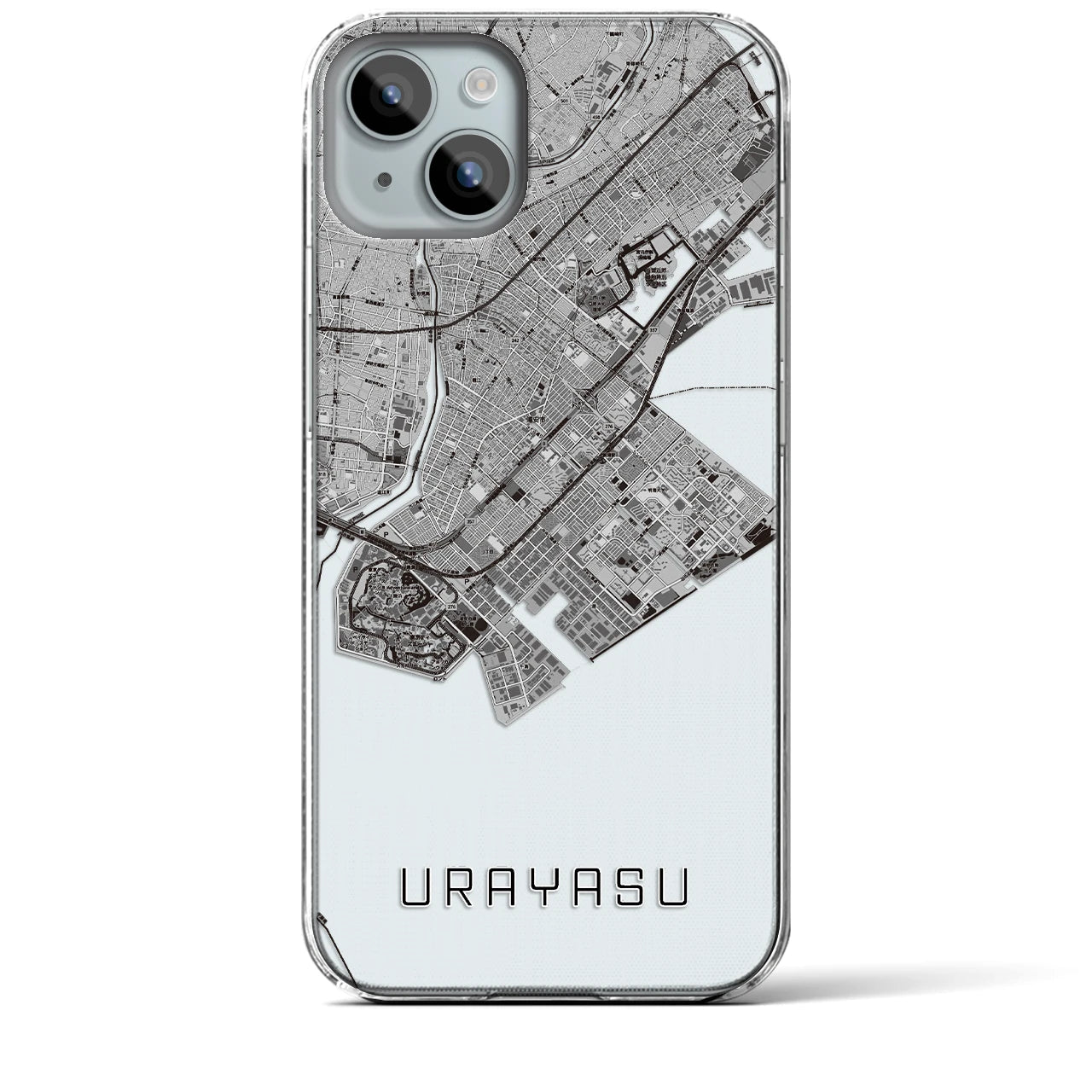 【浦安2(千葉県)】地図柄iPhoneケース(クリアタイプ)