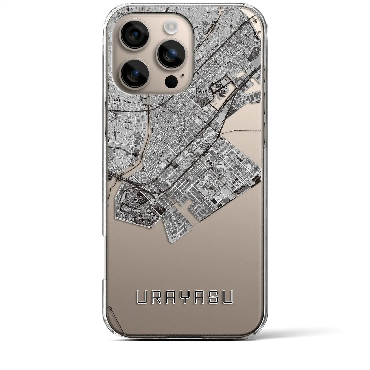 【浦安2(千葉県)】地図柄iPhoneケース(クリアタイプ)