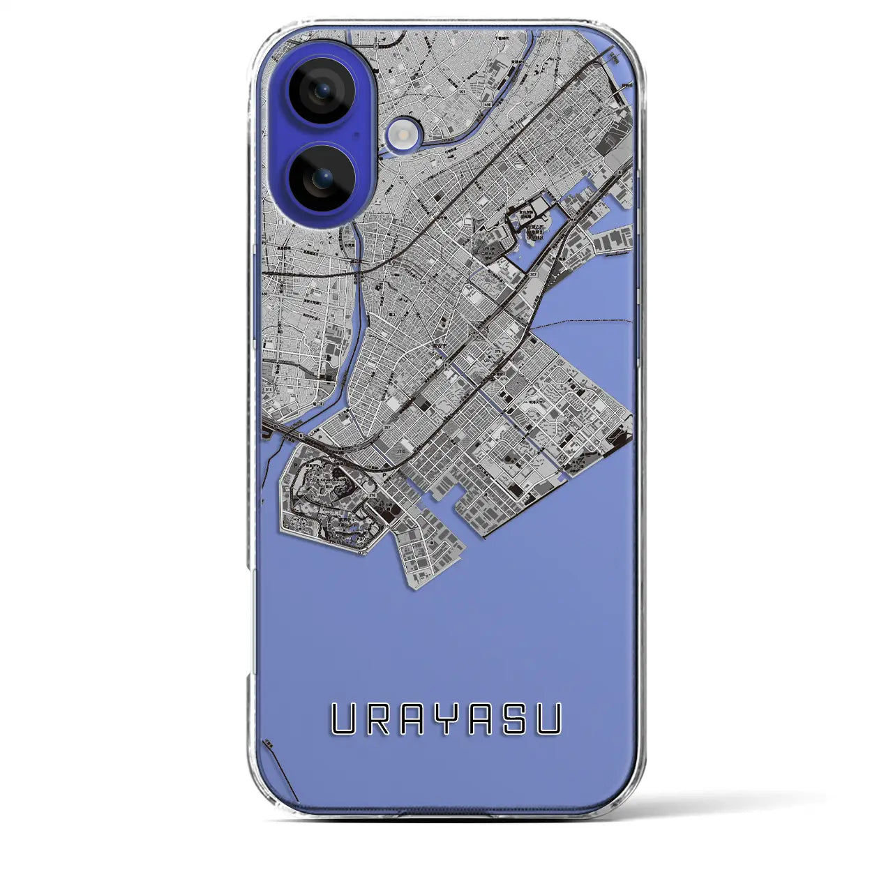 【浦安2(千葉県)】地図柄iPhoneケース(クリアタイプ)