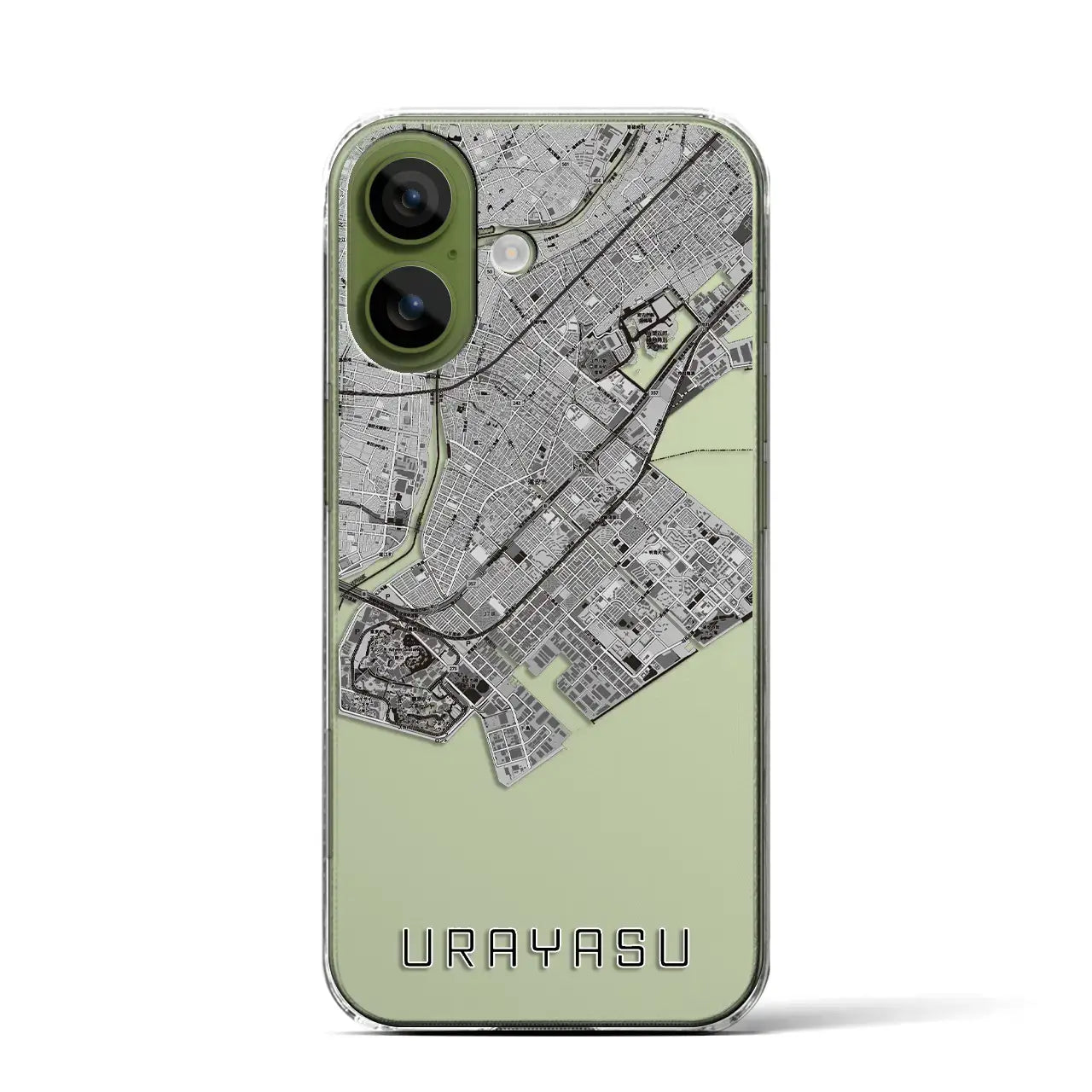 【浦安2(千葉県)】地図柄iPhoneケース(クリアタイプ)