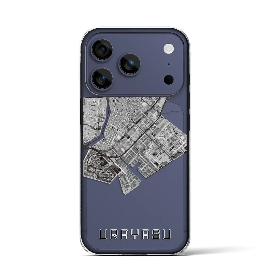【浦安2(千葉県)】地図柄iPhoneケース(クリアタイプ)