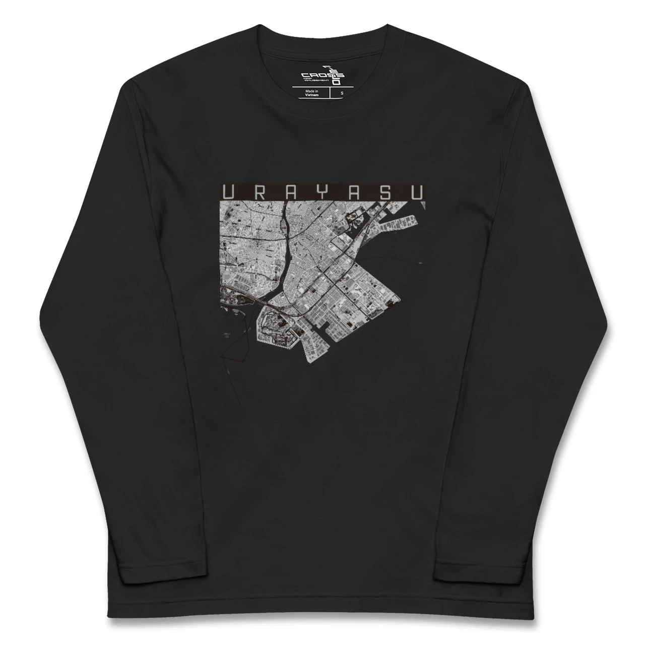 【浦安2(千葉県)】地図柄ロングスリーブTシャツ