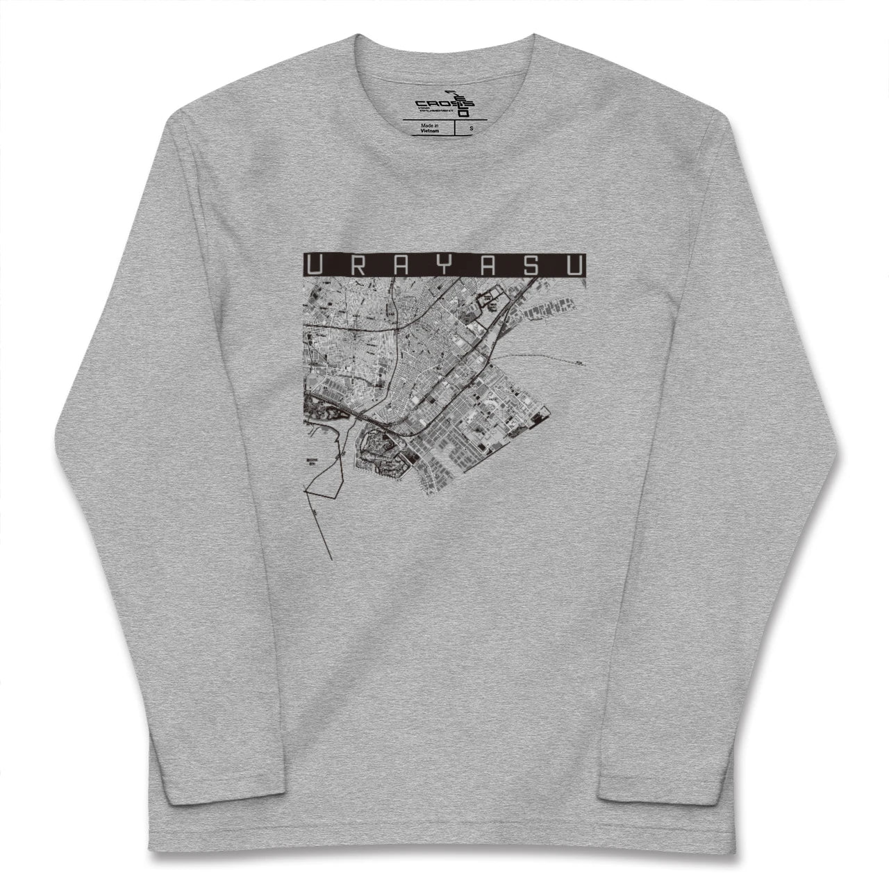 【浦安2(千葉県)】地図柄ロングスリーブTシャツ