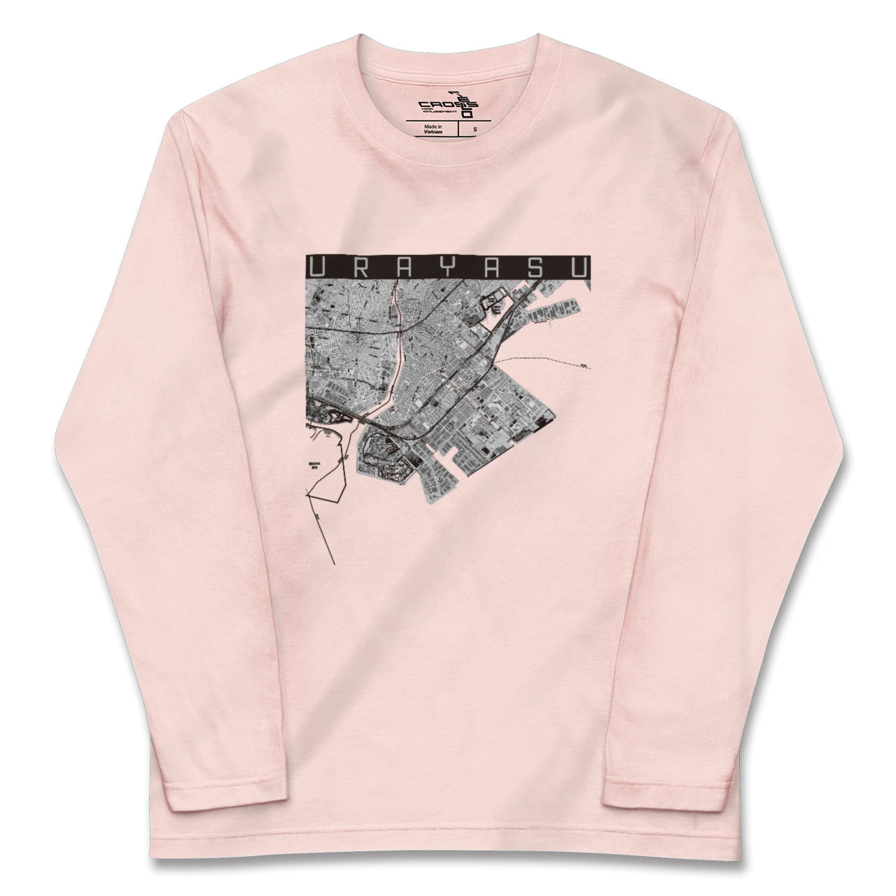 【浦安2(千葉県)】地図柄ロングスリーブTシャツ