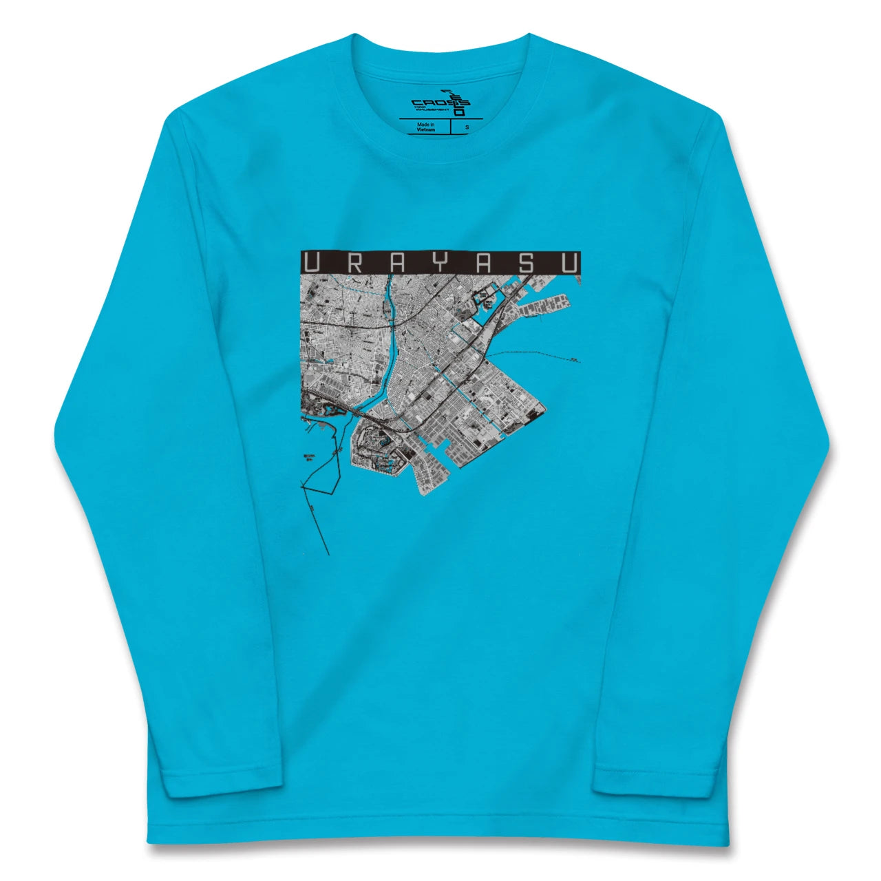 【浦安2(千葉県)】地図柄ロングスリーブTシャツ