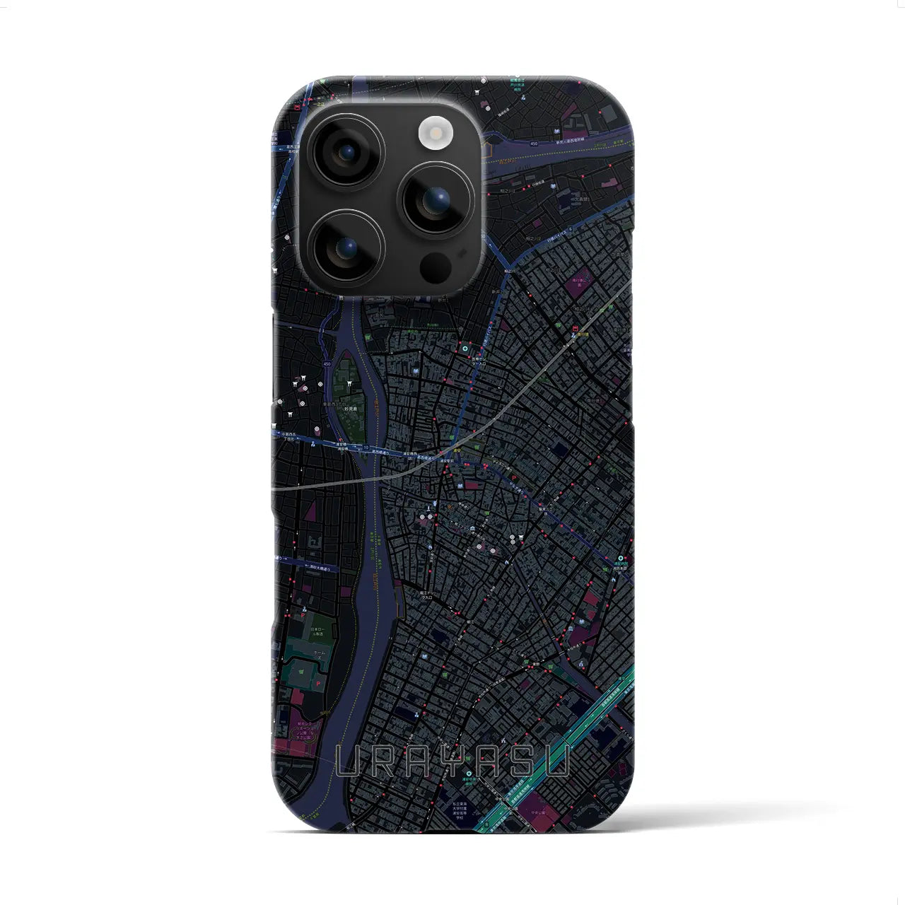 【浦安(千葉県)】地図柄iPhoneケース(バックカバータイプ)