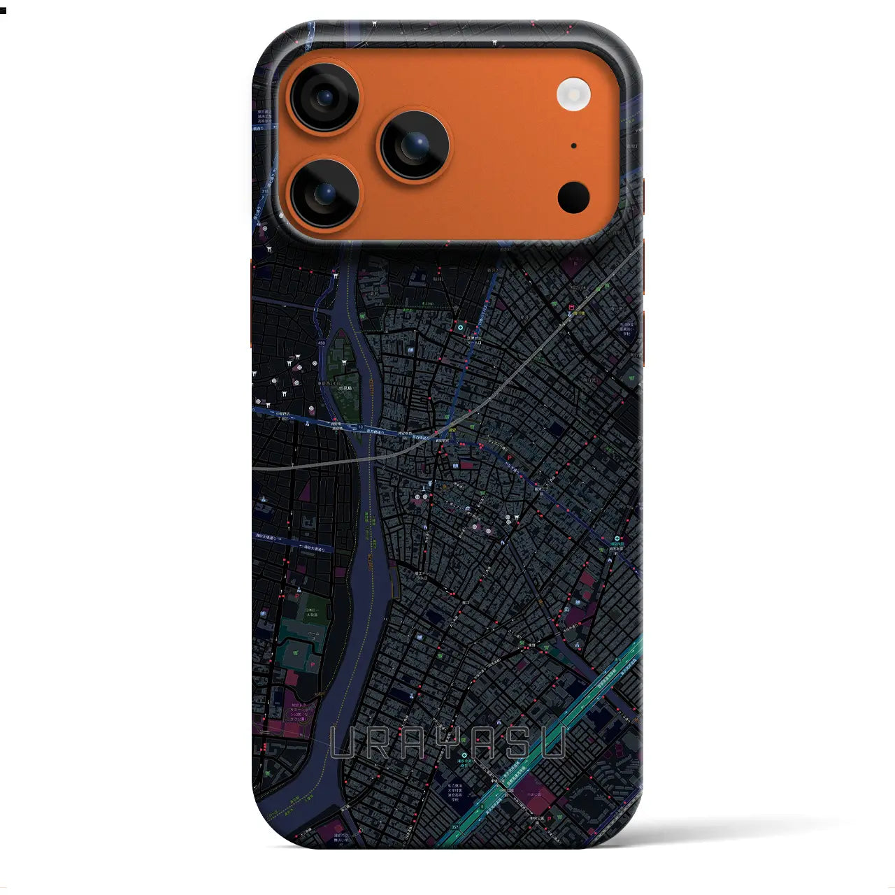 【浦安(千葉県)】地図柄iPhoneケース(バックカバータイプ)