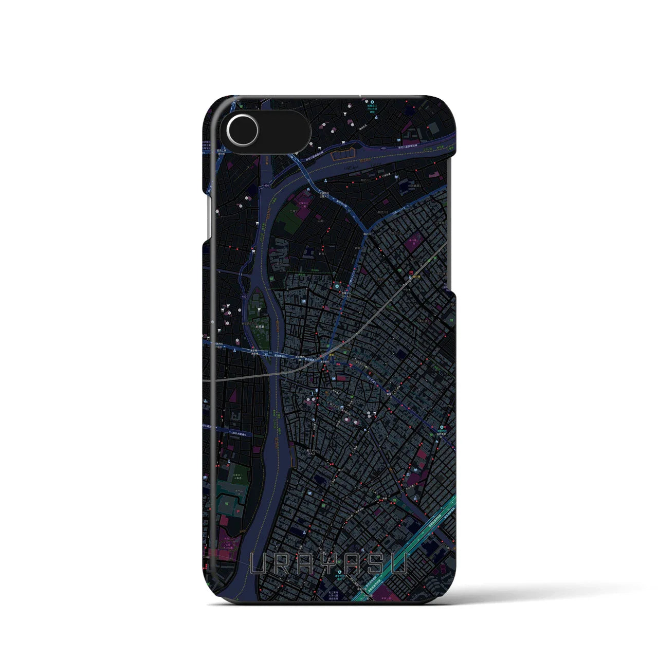 【浦安(千葉県)】地図柄iPhoneケース(バックカバータイプ)