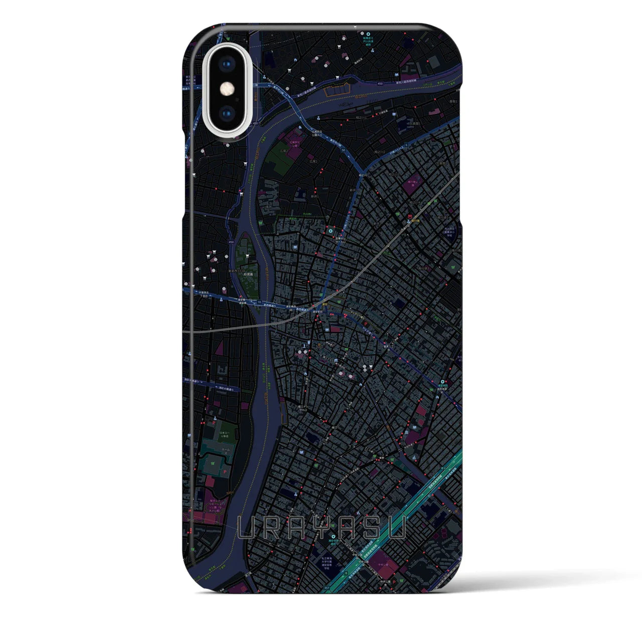 【浦安(千葉県)】地図柄iPhoneケース(バックカバータイプ)