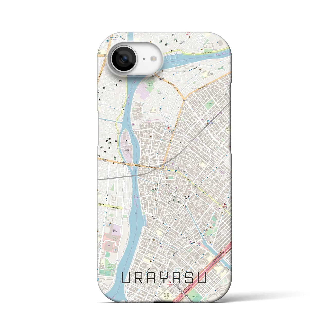 【浦安(千葉県)】地図柄iPhoneケース(バックカバータイプ)