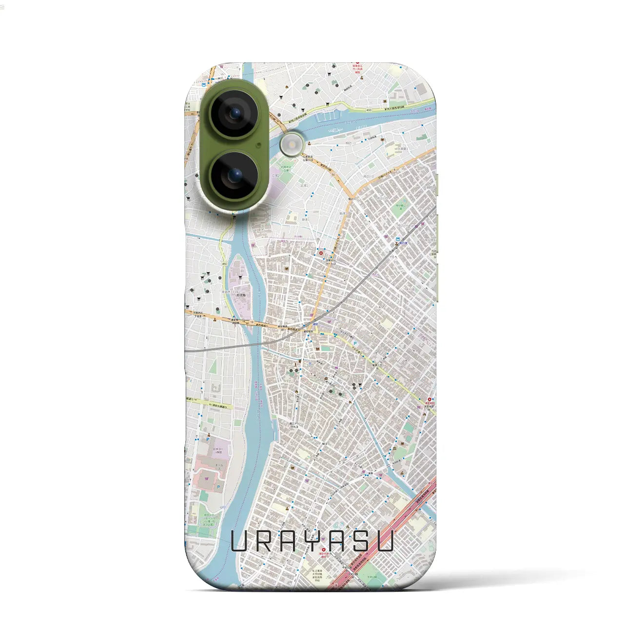 【浦安(千葉県)】地図柄iPhoneケース(バックカバータイプ)