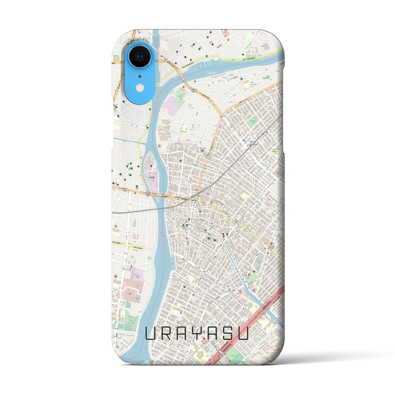 【浦安(千葉県)】地図柄iPhoneケース(バックカバータイプ)