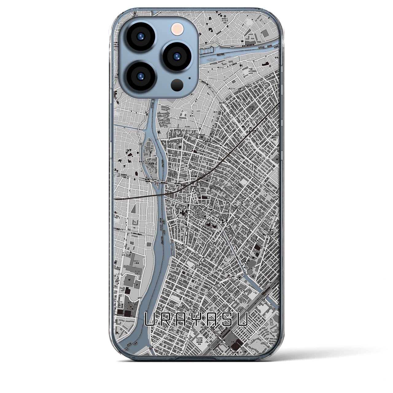 【浦安(千葉県)】地図柄iPhoneケース(クリアタイプ)