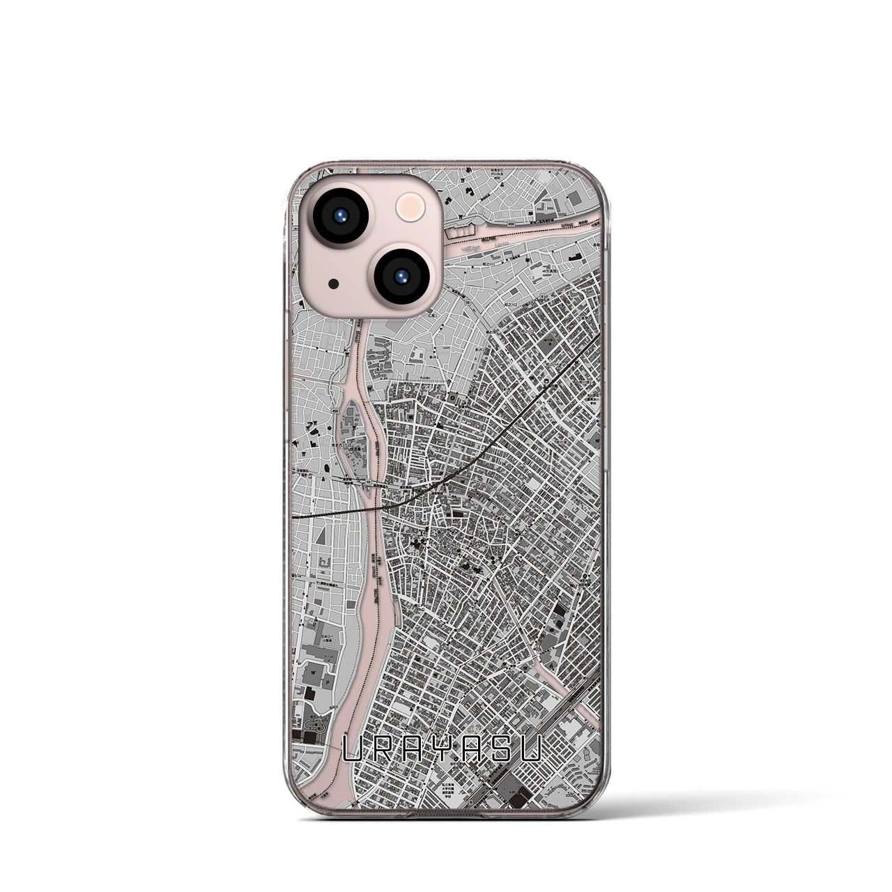 【浦安(千葉県)】地図柄iPhoneケース(クリアタイプ)