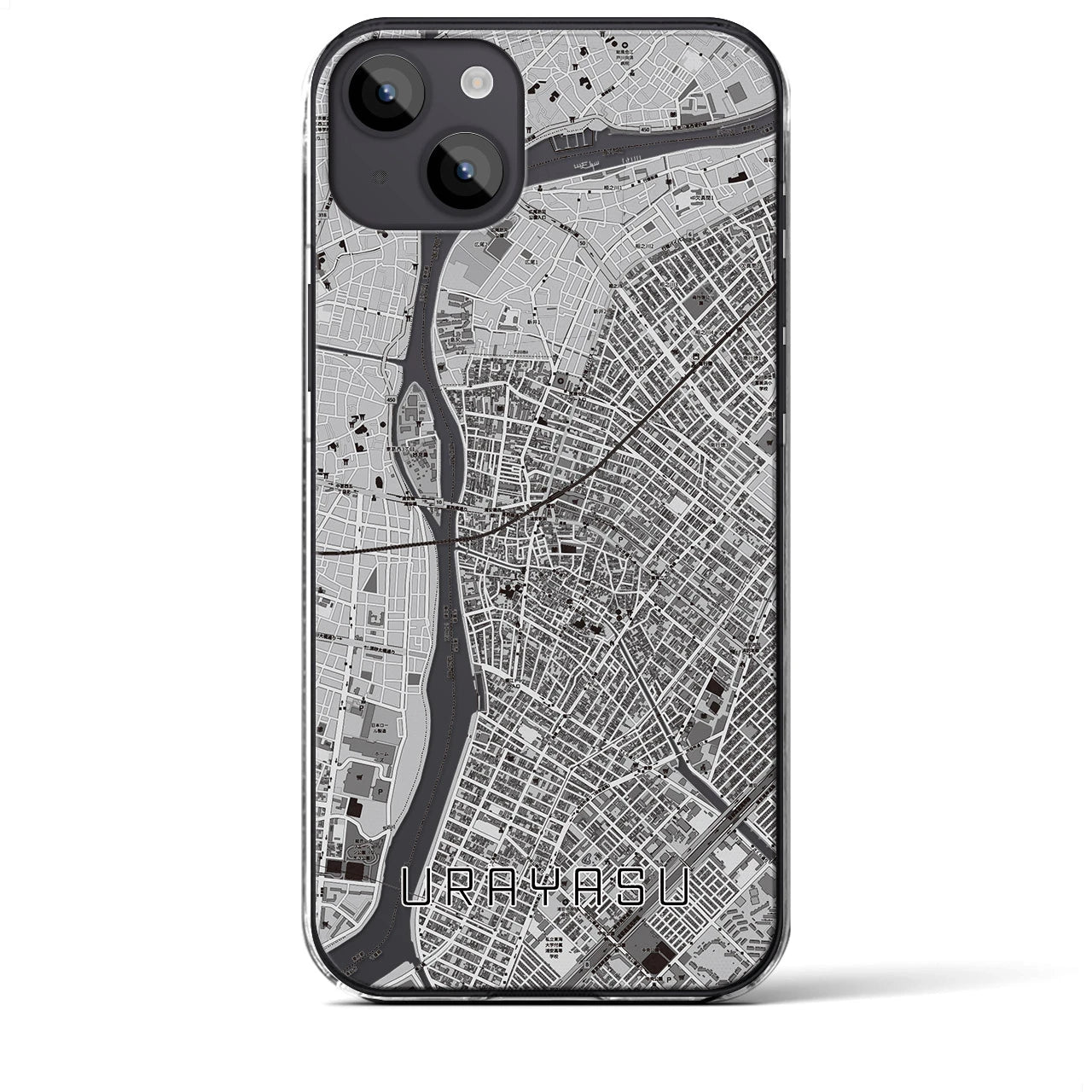 【浦安(千葉県)】地図柄iPhoneケース(クリアタイプ)