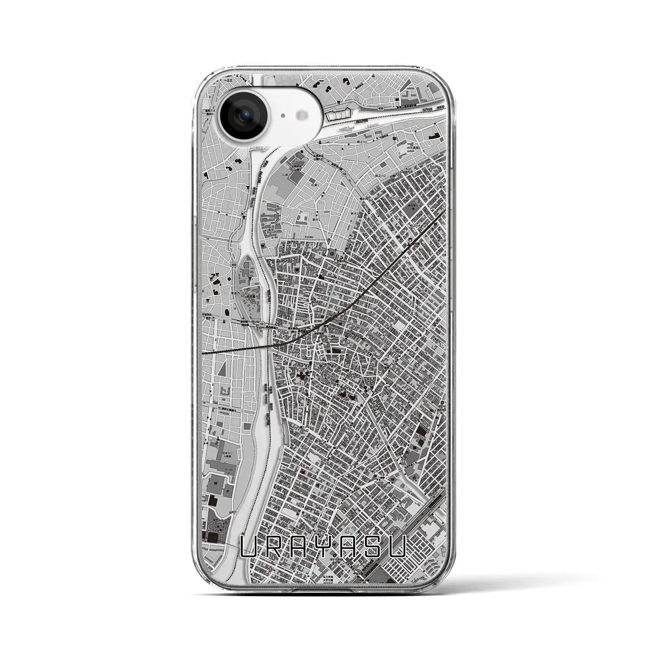 【浦安(千葉県)】地図柄iPhoneケース(クリアタイプ)