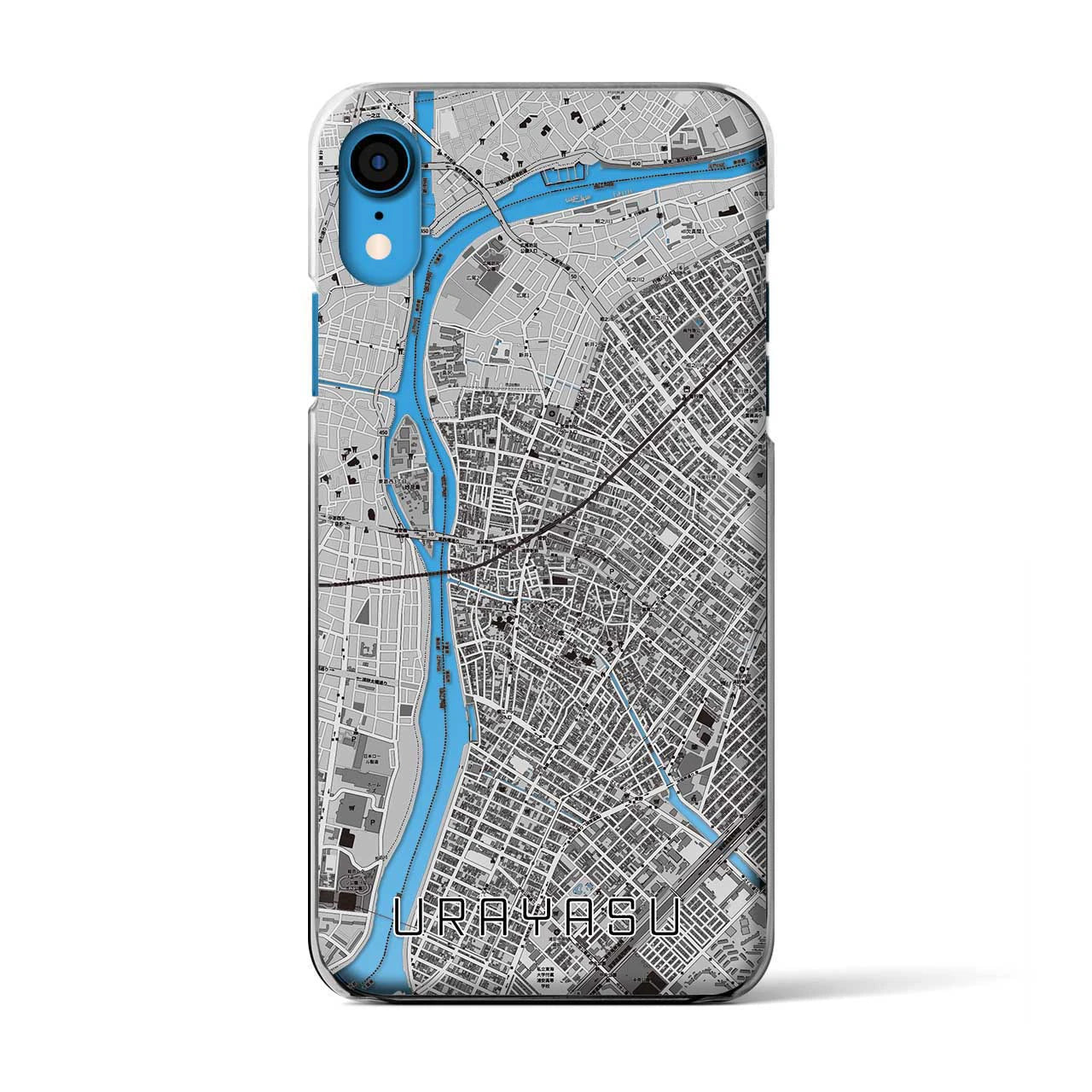 【浦安(千葉県)】地図柄iPhoneケース(クリアタイプ)