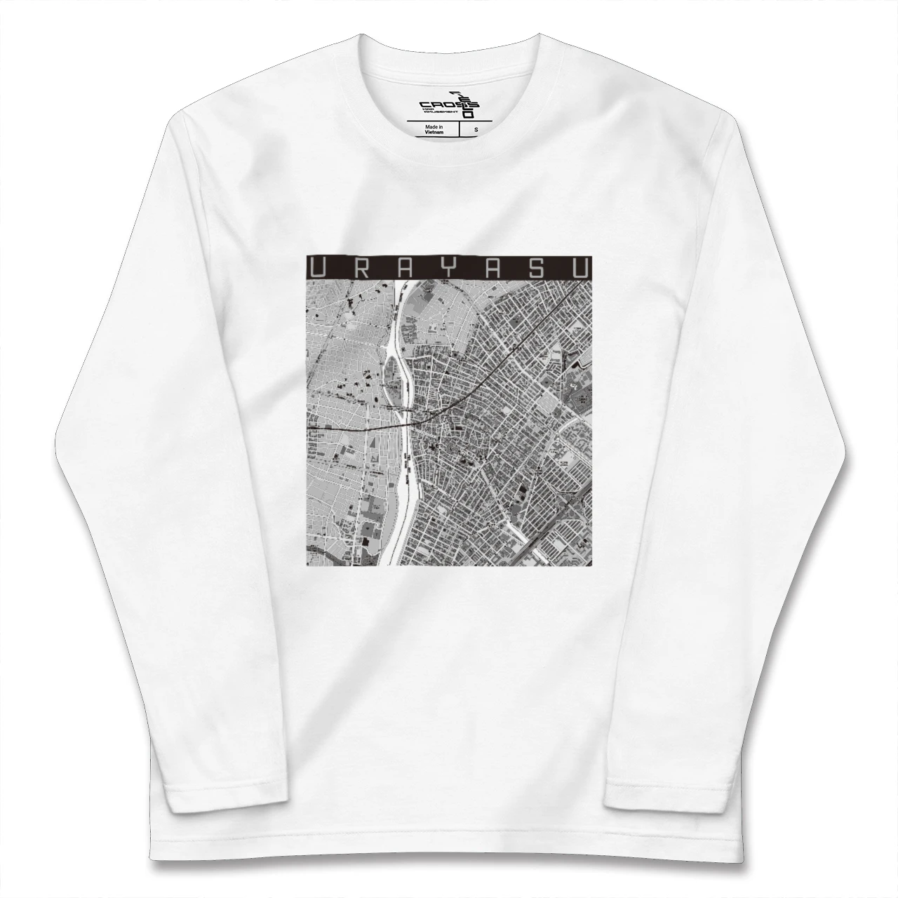 【浦安(千葉県)】地図柄ロングスリーブTシャツ