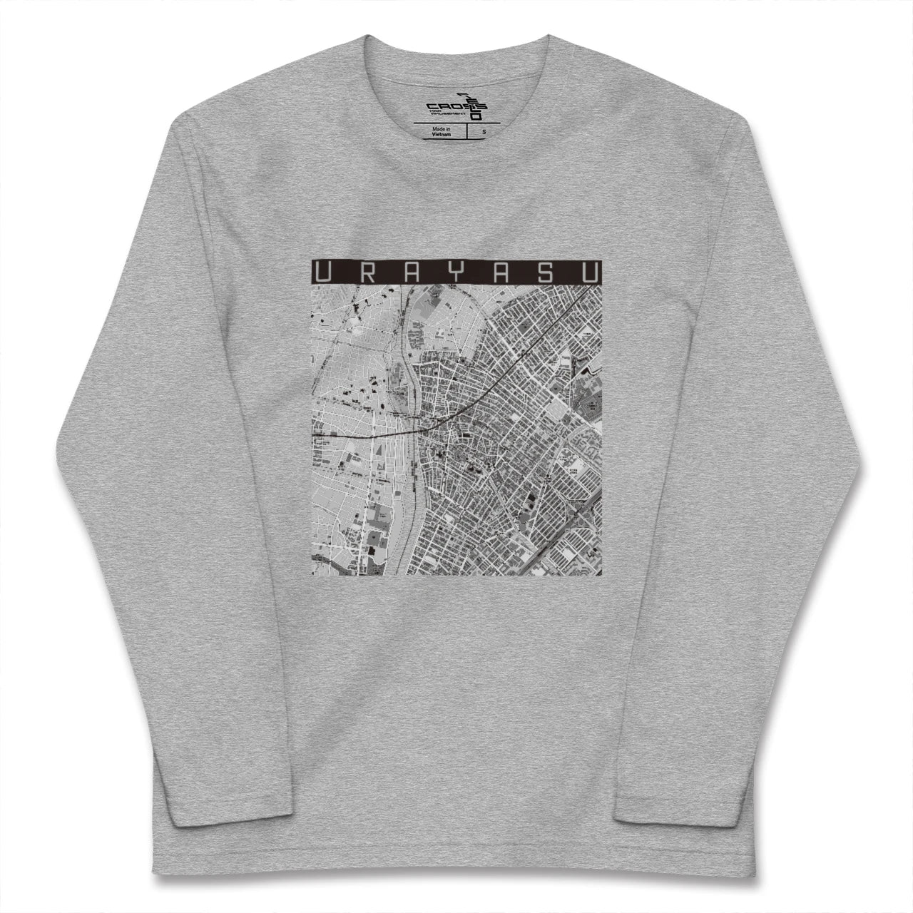 【浦安(千葉県)】地図柄ロングスリーブTシャツ