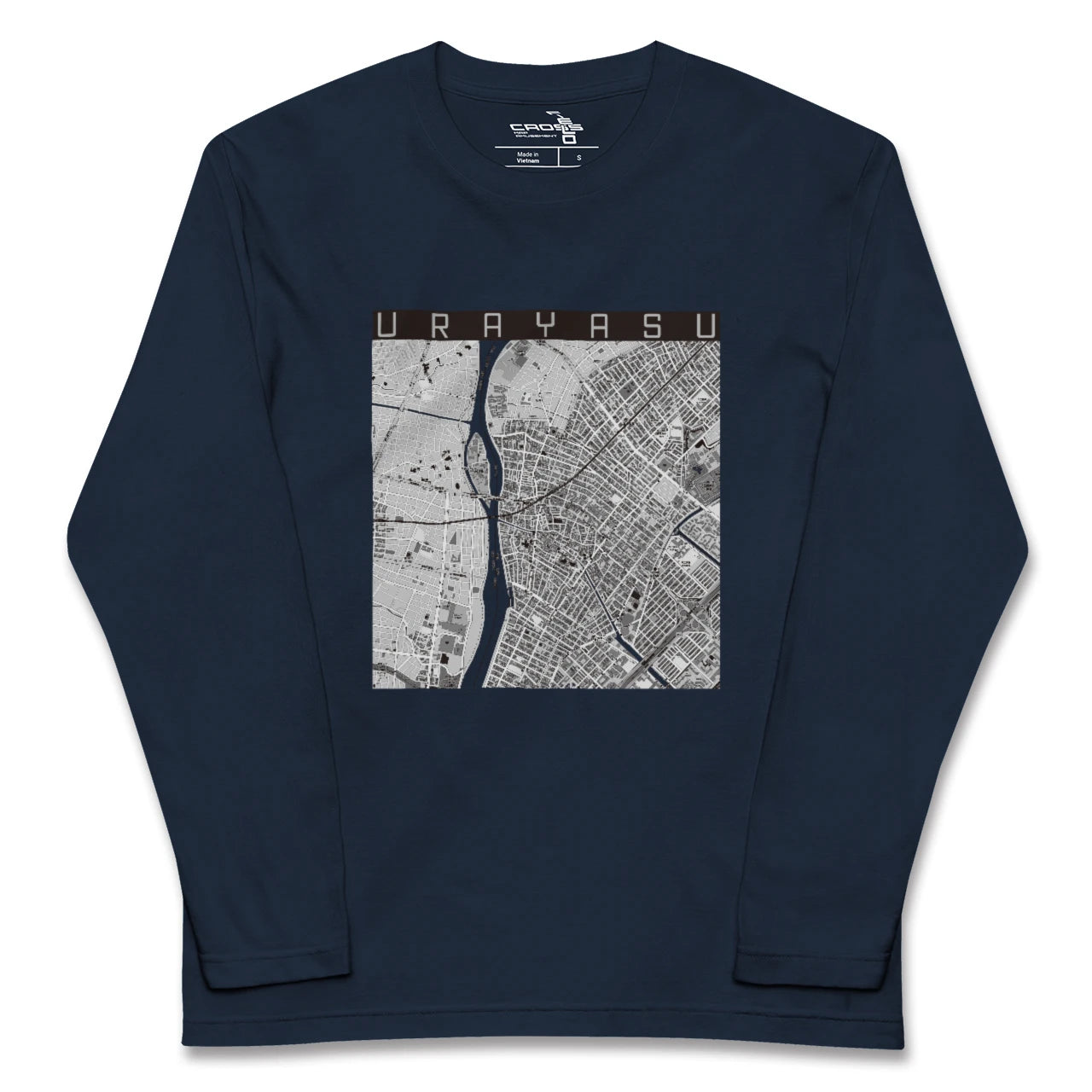 【浦安(千葉県)】地図柄ロングスリーブTシャツ