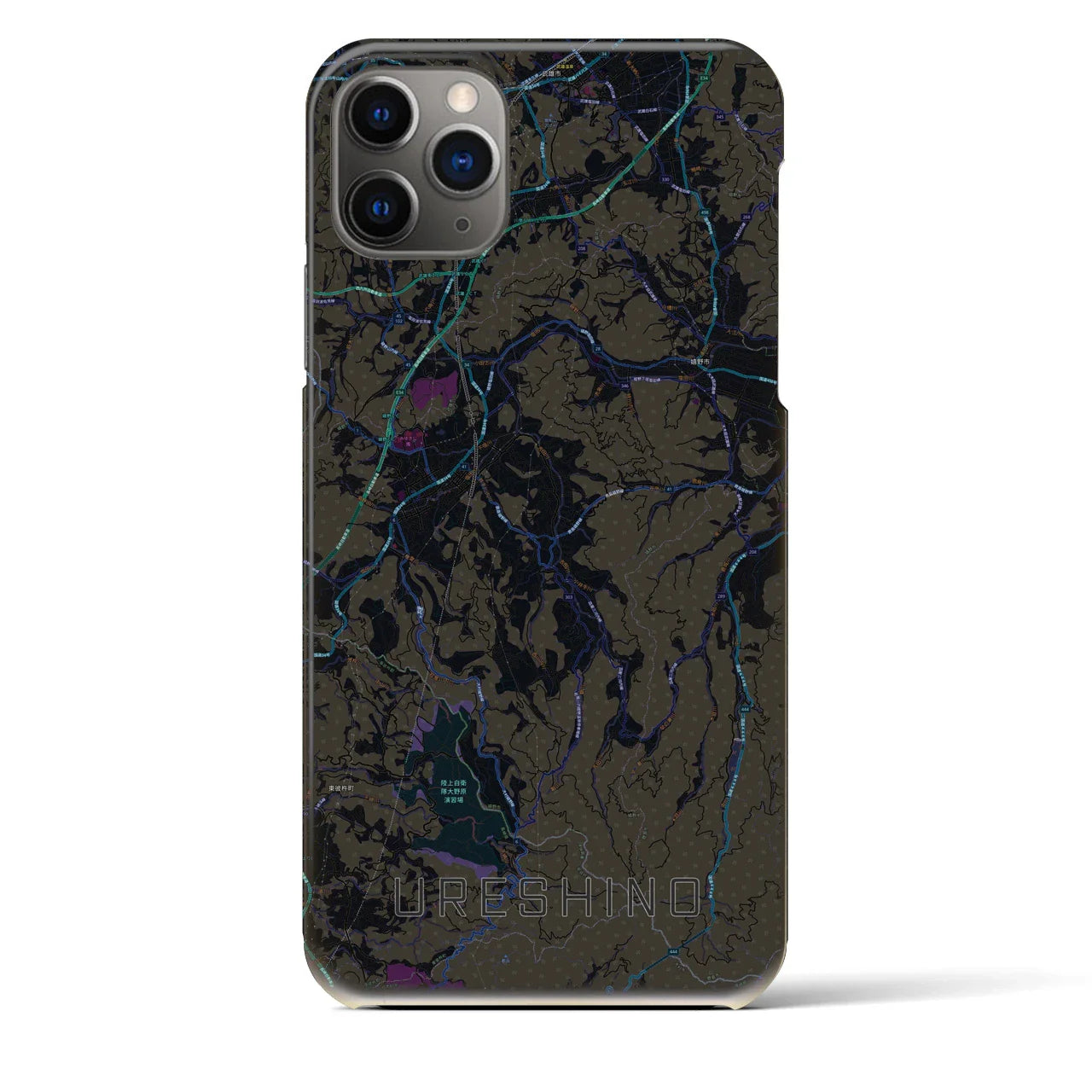 【嬉野(佐賀県)】地図柄iPhoneケース(バックカバータイプ)