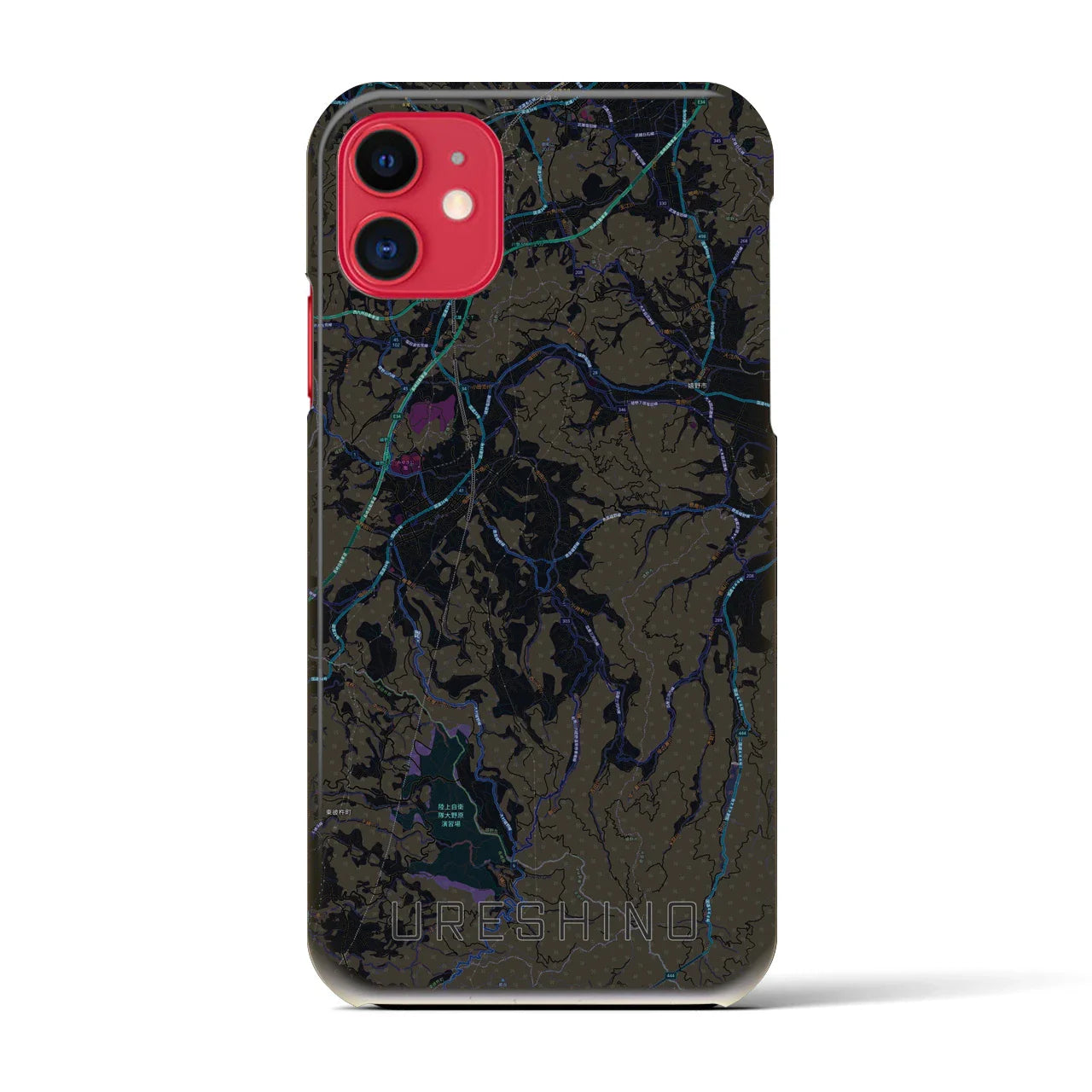 【嬉野(佐賀県)】地図柄iPhoneケース(バックカバータイプ)