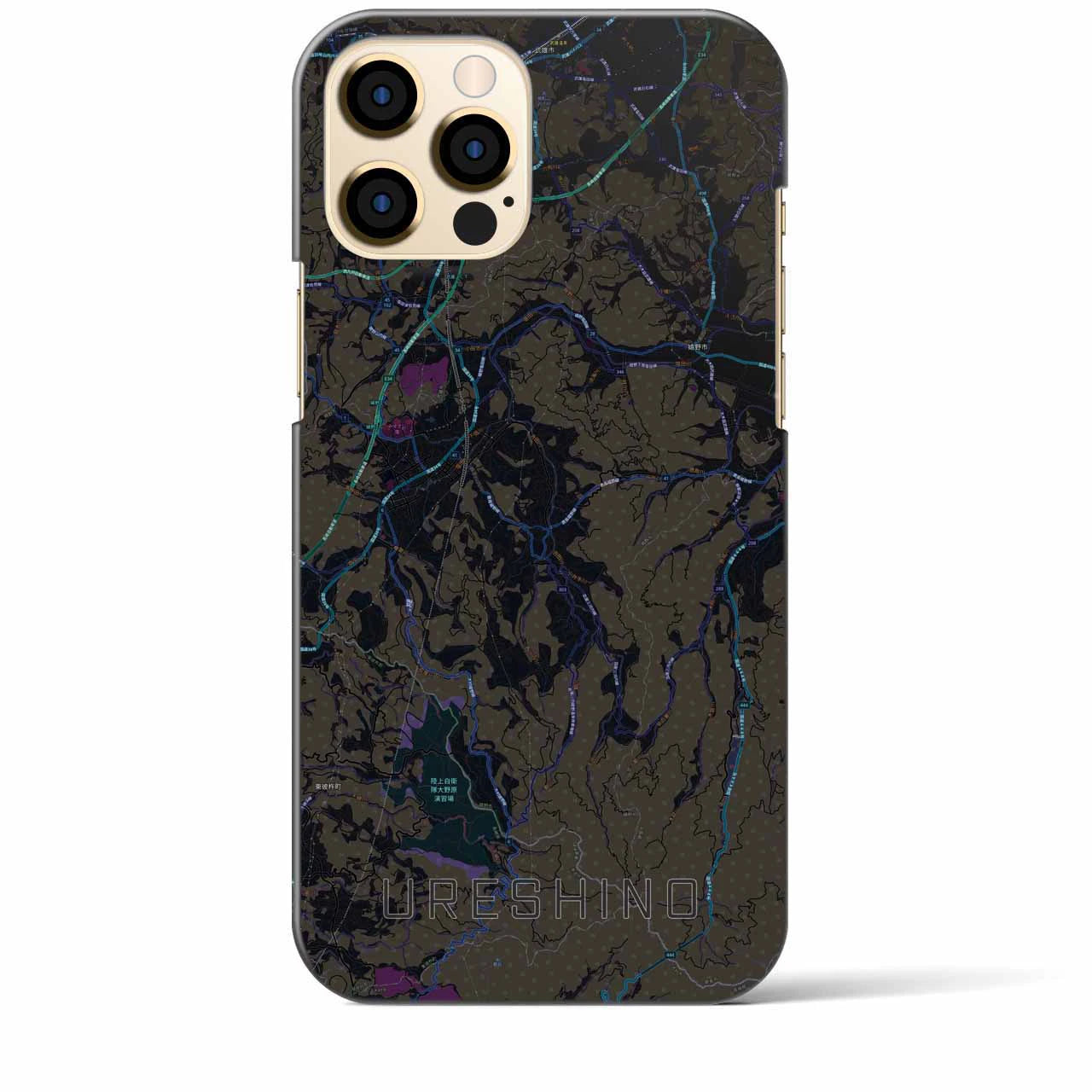 【嬉野(佐賀県)】地図柄iPhoneケース(バックカバータイプ)