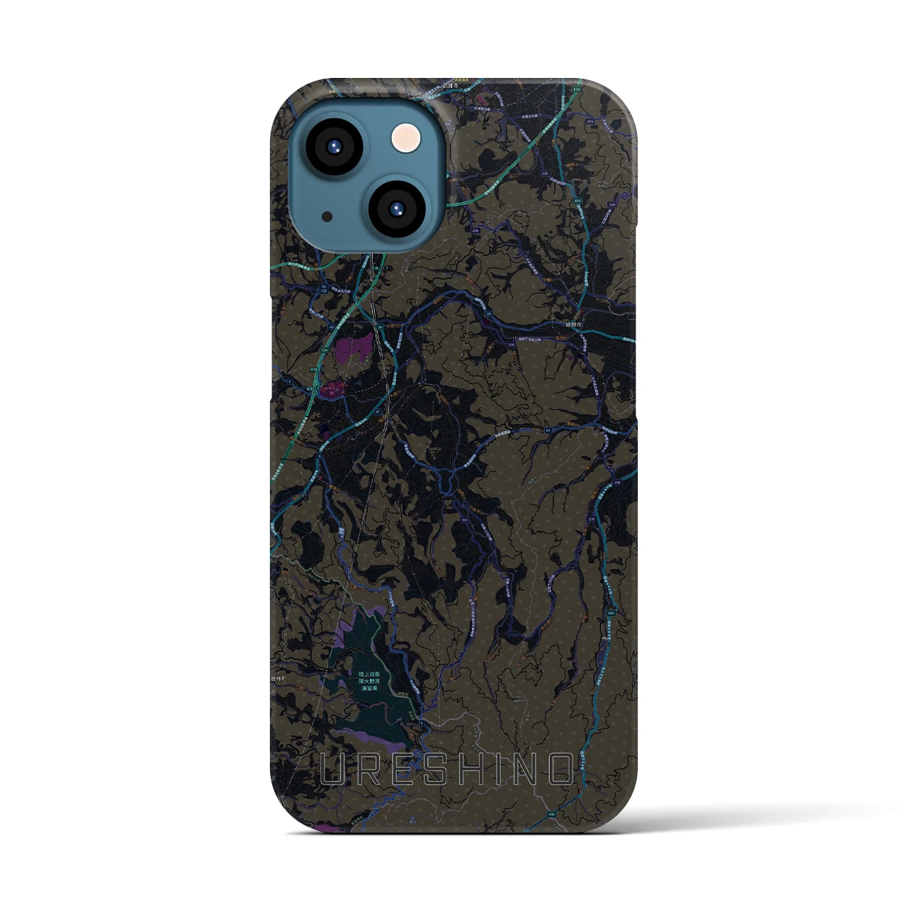 【嬉野(佐賀県)】地図柄iPhoneケース(バックカバータイプ)