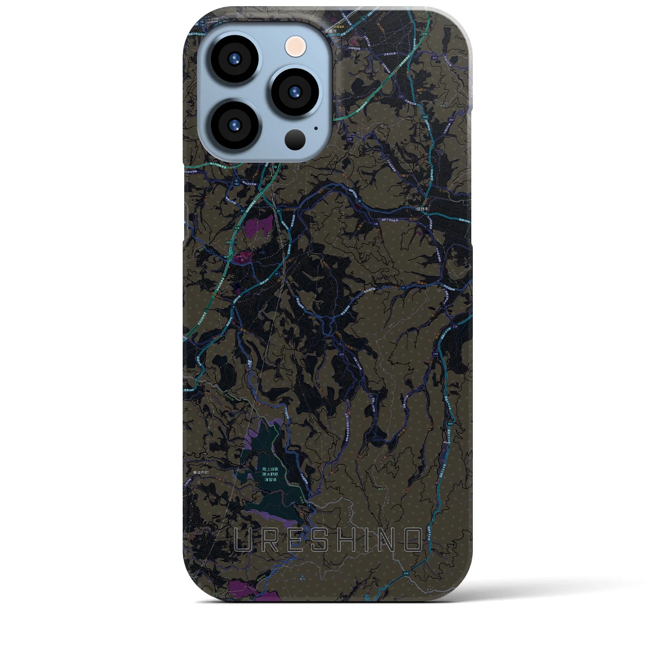 【嬉野(佐賀県)】地図柄iPhoneケース(バックカバータイプ)