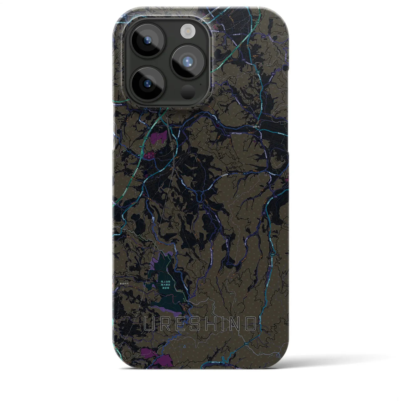 【嬉野(佐賀県)】地図柄iPhoneケース(バックカバータイプ)