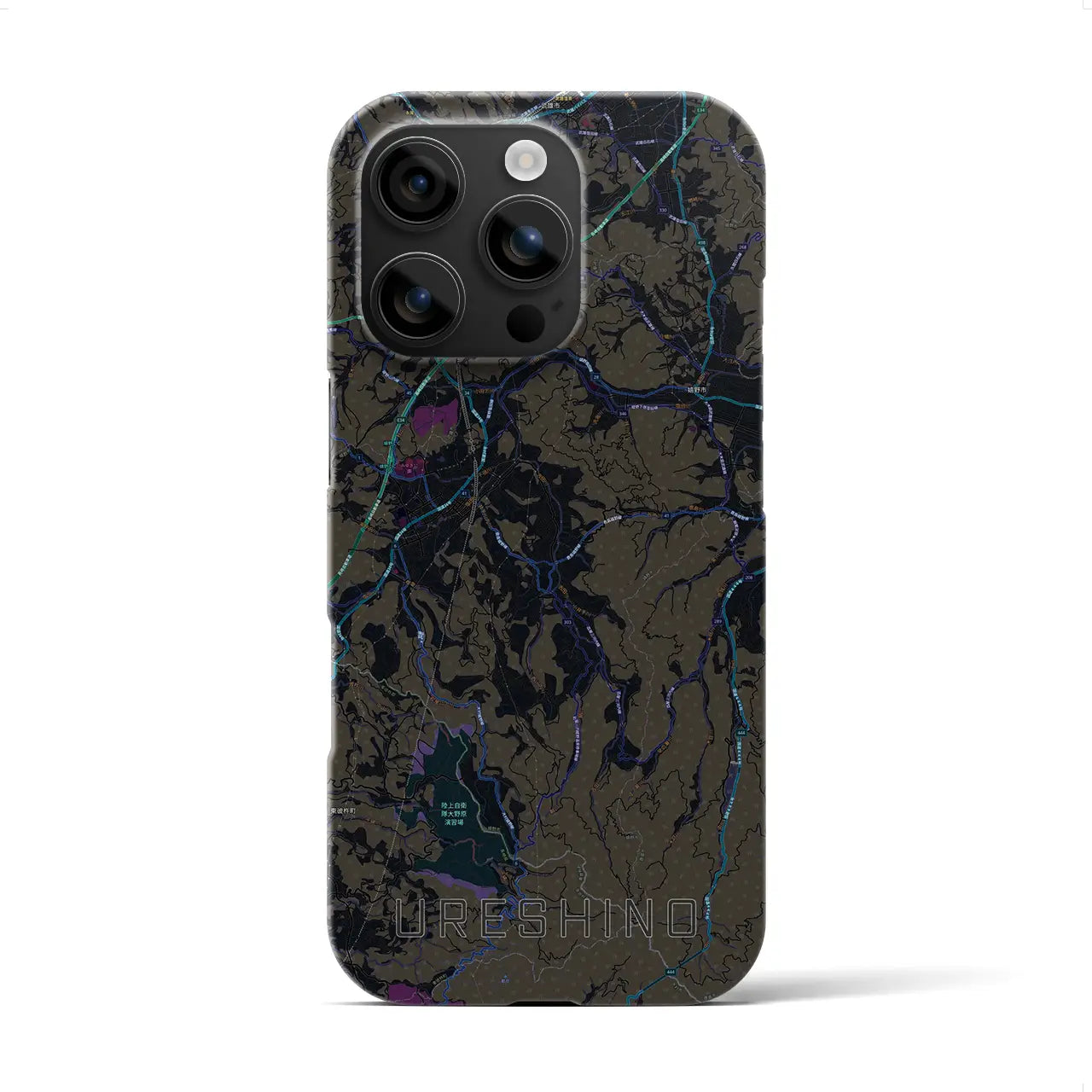 【嬉野(佐賀県)】地図柄iPhoneケース(バックカバータイプ)