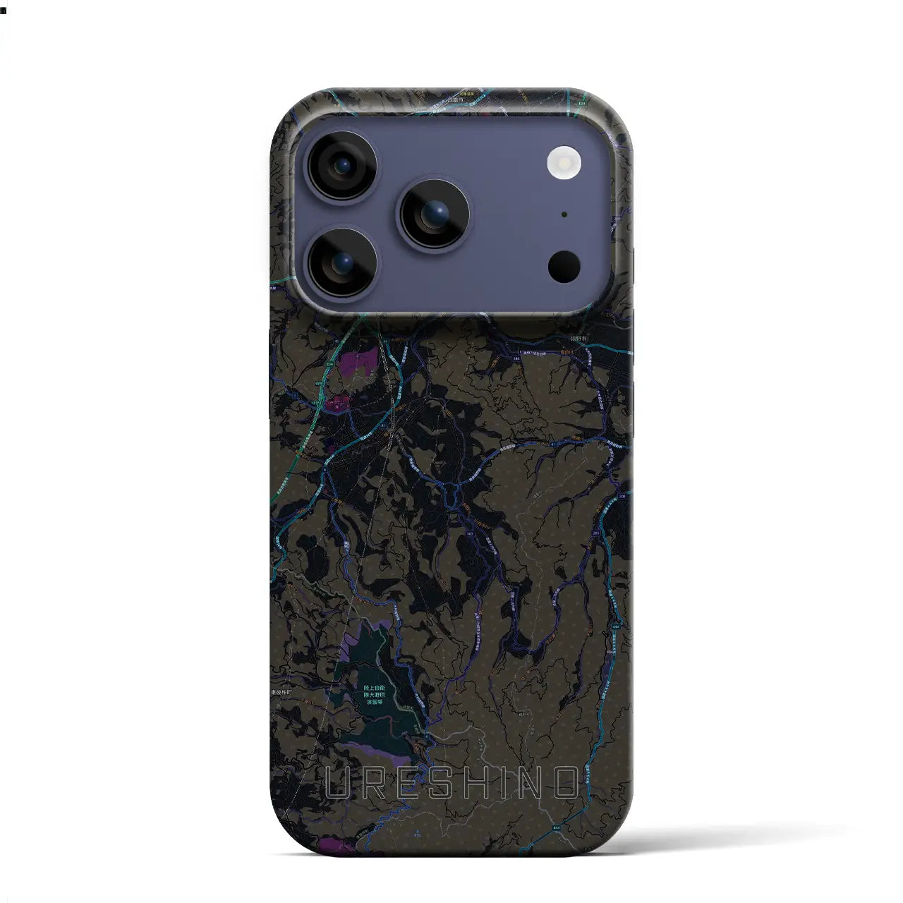 【嬉野(佐賀県)】地図柄iPhoneケース(バックカバータイプ)