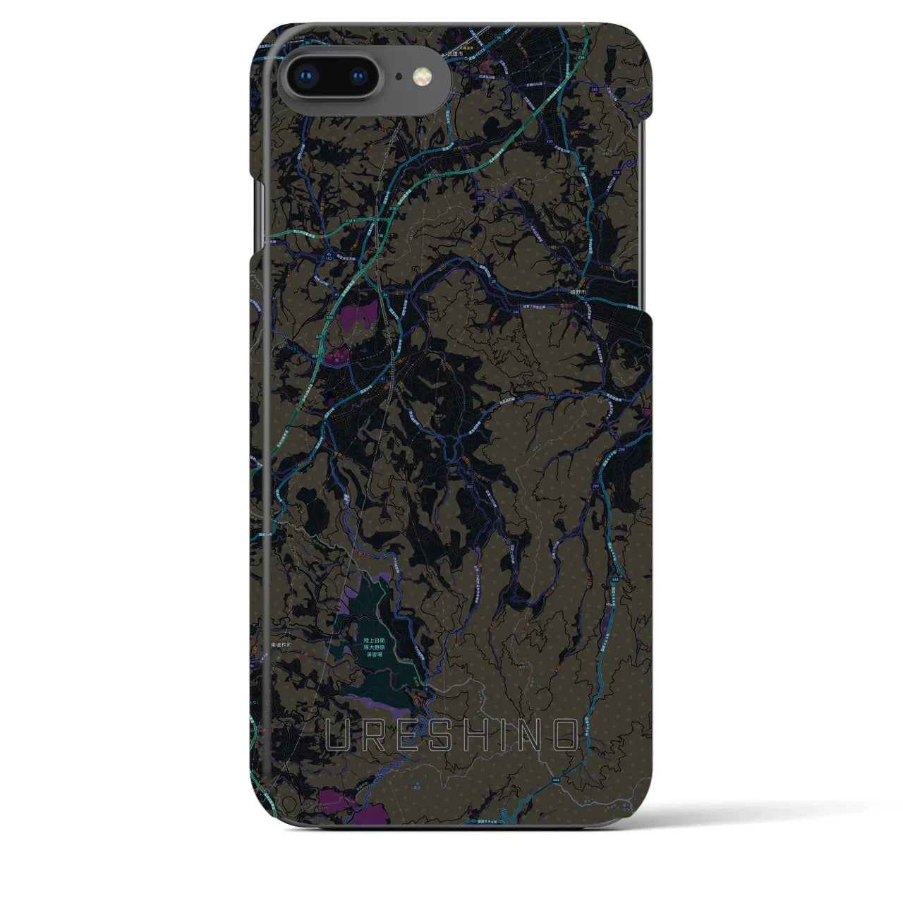 【嬉野(佐賀県)】地図柄iPhoneケース(バックカバータイプ)