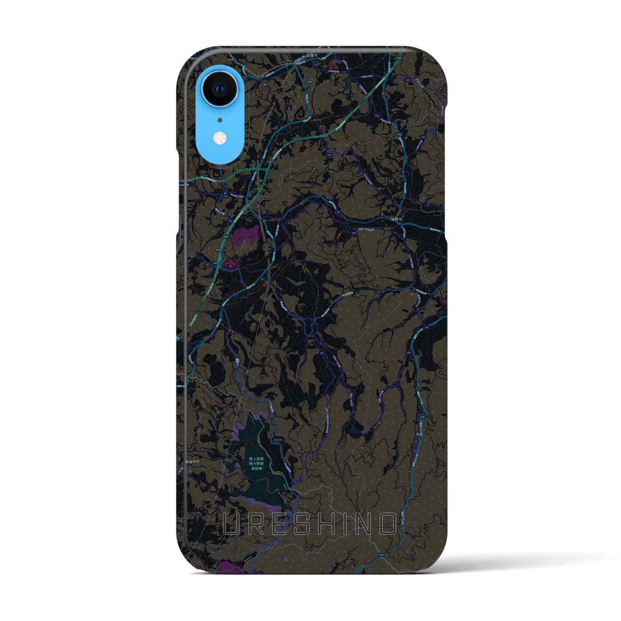 【嬉野(佐賀県)】地図柄iPhoneケース(バックカバータイプ)