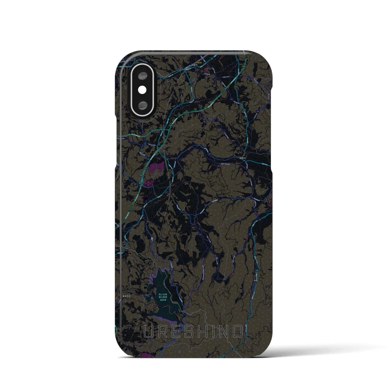 【嬉野(佐賀県)】地図柄iPhoneケース(バックカバータイプ)