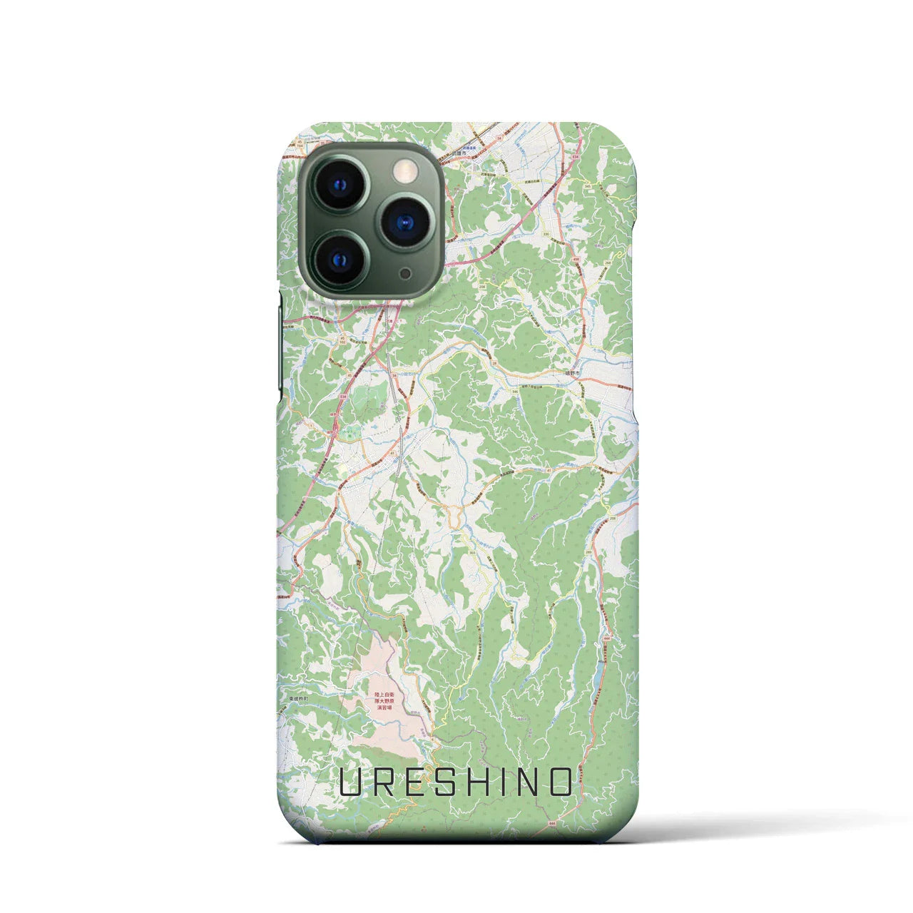 【嬉野(佐賀県)】地図柄iPhoneケース(バックカバータイプ)