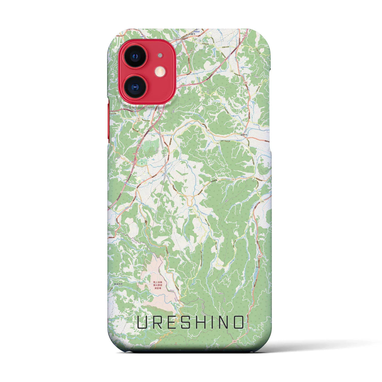 【嬉野(佐賀県)】地図柄iPhoneケース(バックカバータイプ)