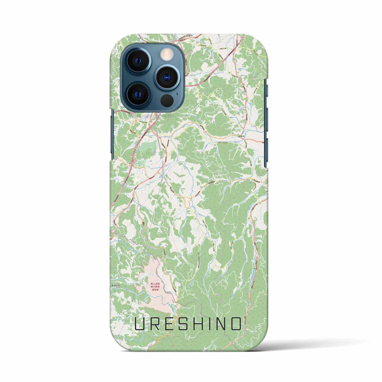【嬉野(佐賀県)】地図柄iPhoneケース(バックカバータイプ)