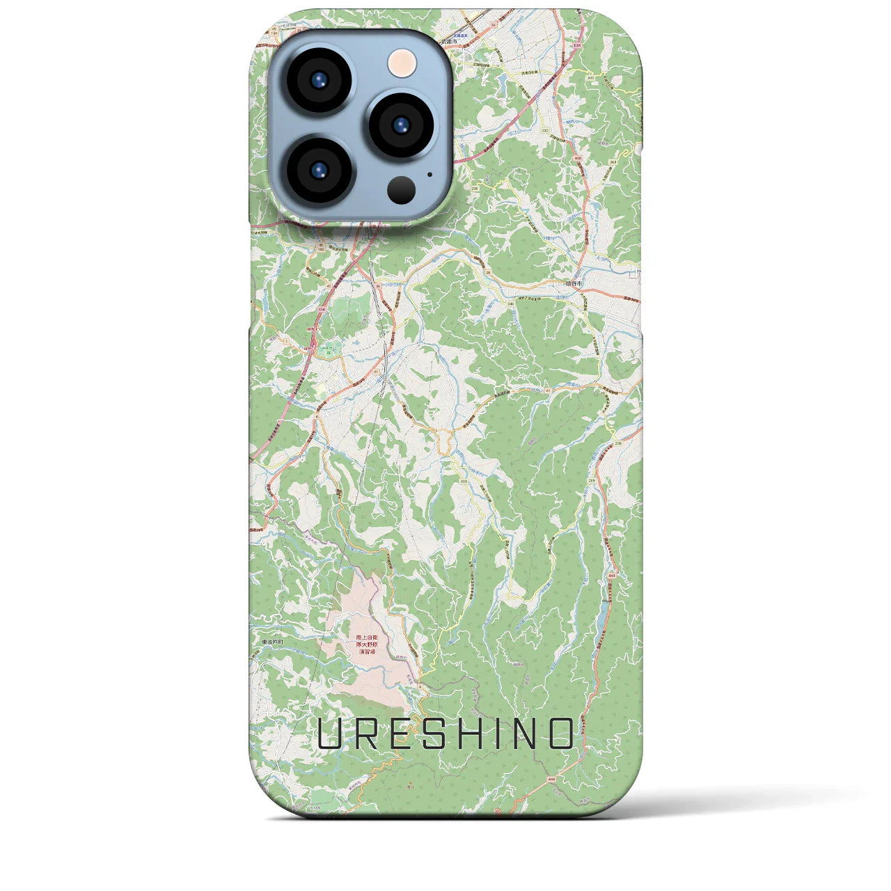 【嬉野(佐賀県)】地図柄iPhoneケース(バックカバータイプ)