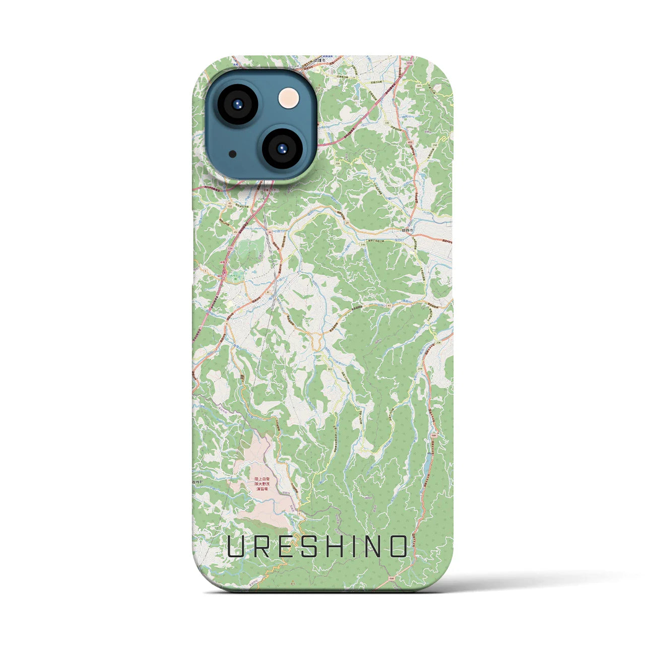 【嬉野(佐賀県)】地図柄iPhoneケース(バックカバータイプ)