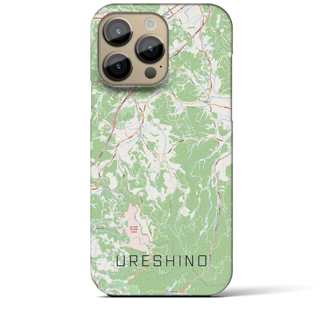 【嬉野(佐賀県)】地図柄iPhoneケース(バックカバータイプ)