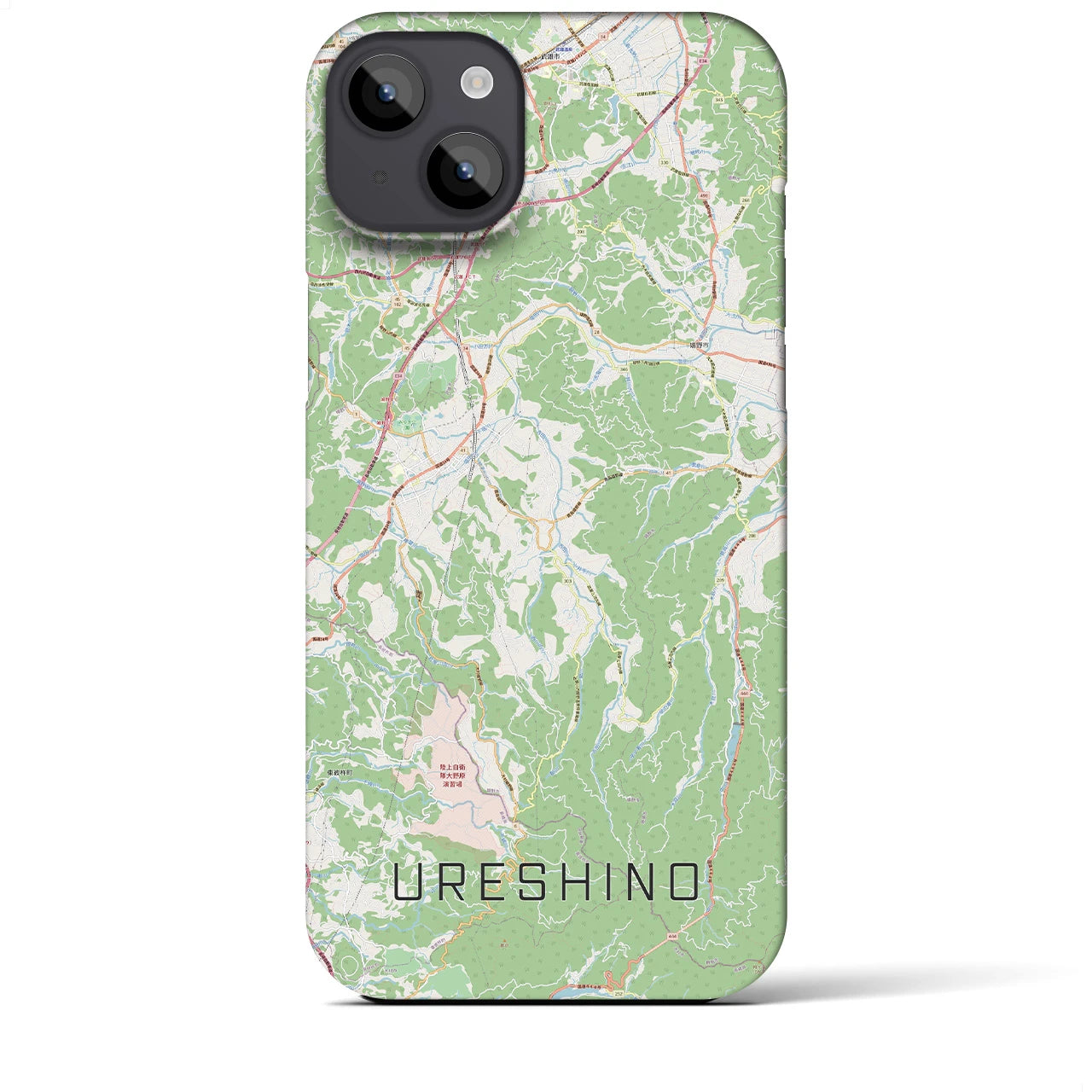 【嬉野(佐賀県)】地図柄iPhoneケース(バックカバータイプ)