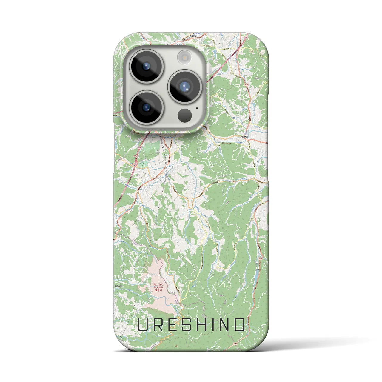 【嬉野(佐賀県)】地図柄iPhoneケース(バックカバータイプ)