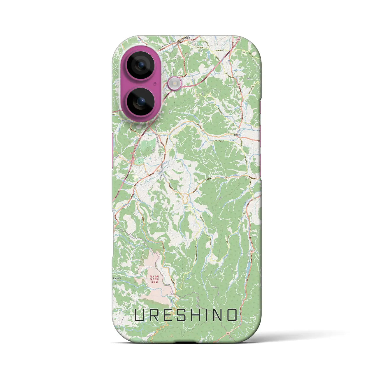 【嬉野(佐賀県)】地図柄iPhoneケース(バックカバータイプ)