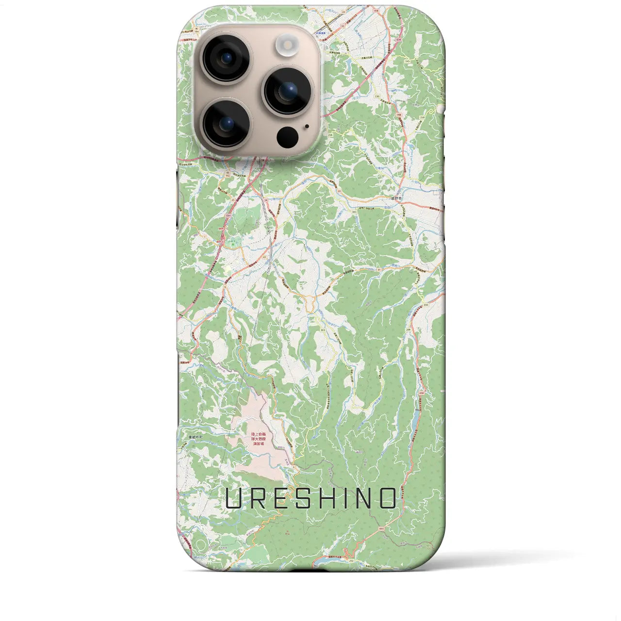 【嬉野(佐賀県)】地図柄iPhoneケース(バックカバータイプ)