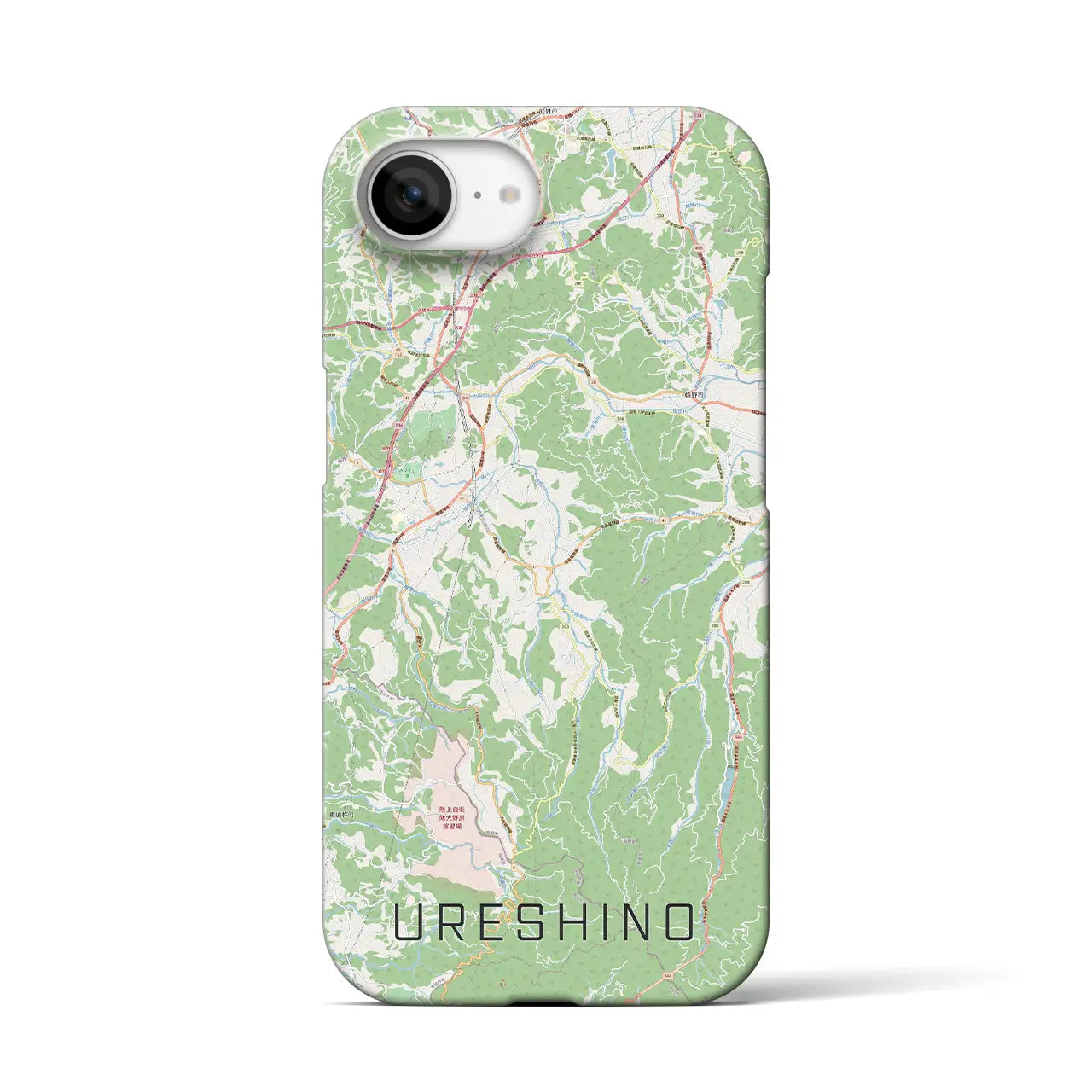 【嬉野(佐賀県)】地図柄iPhoneケース(バックカバータイプ)