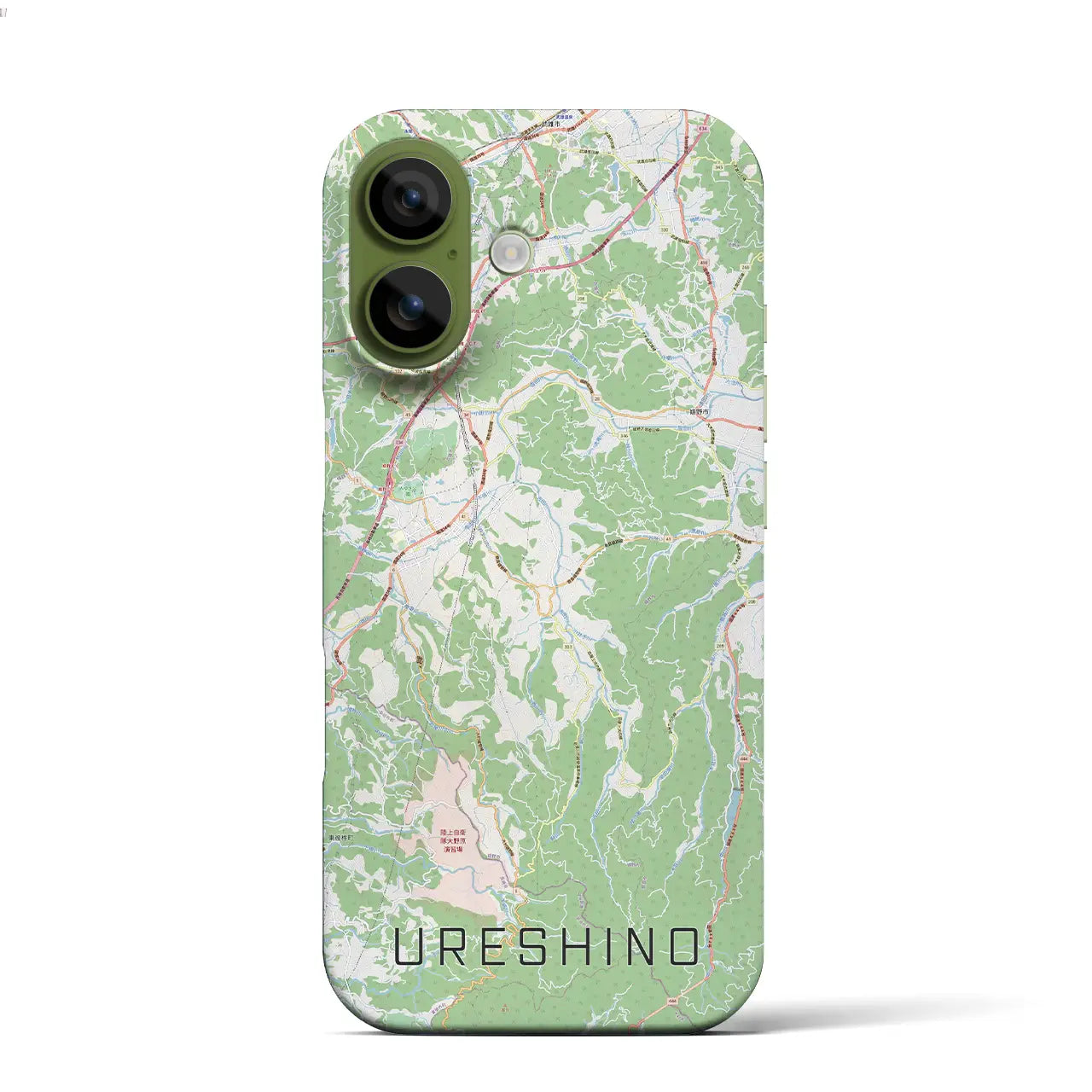 【嬉野(佐賀県)】地図柄iPhoneケース(バックカバータイプ)