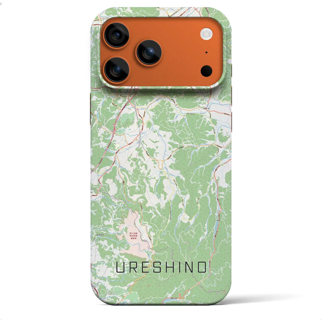 【嬉野(佐賀県)】地図柄iPhoneケース(バックカバータイプ)ナチュラル・iPhone 17 Pro Max 用